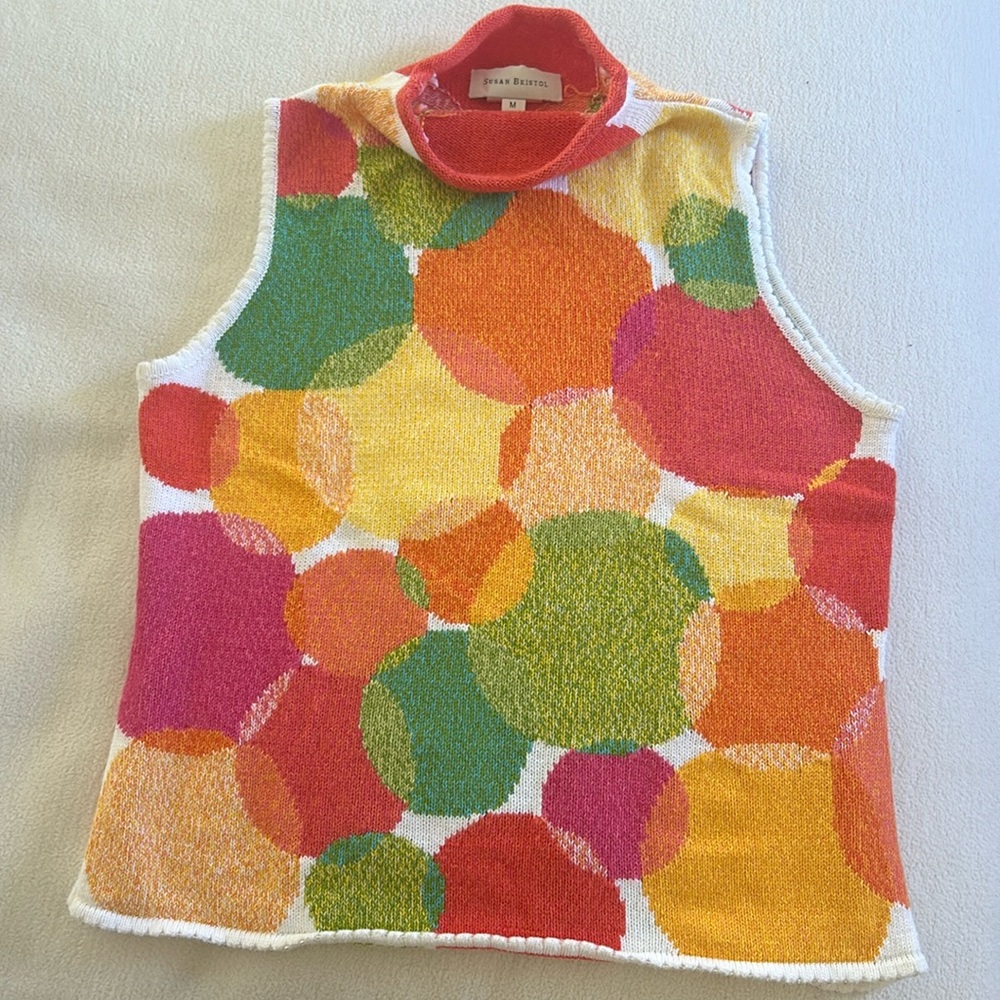 Susan Bristol sweater 45% cotton/55% ramie no sleeves never used